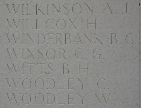 Caleb Winsor on the Thiepval Memorial, Somme