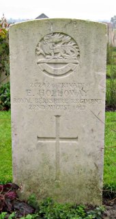 Edwin Holloway at Tyne Cot Cemetery, Ypres