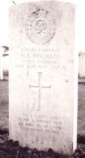 Horace Holmans at Bayeux War Cemetery