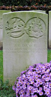 John Dance at Railway Chateau Cemetery, Ypres