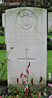 Sydney Davies at Menin Road South Military Cemetery