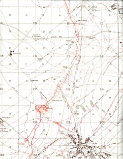 Trench map showing Loos in September 1915, immediately prior to the battle